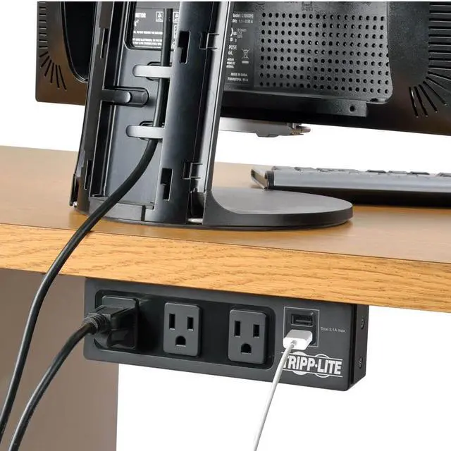 Alt view image 2 of 7 - Tripp Lite TLP310USBS Computer Surge Protector, Black