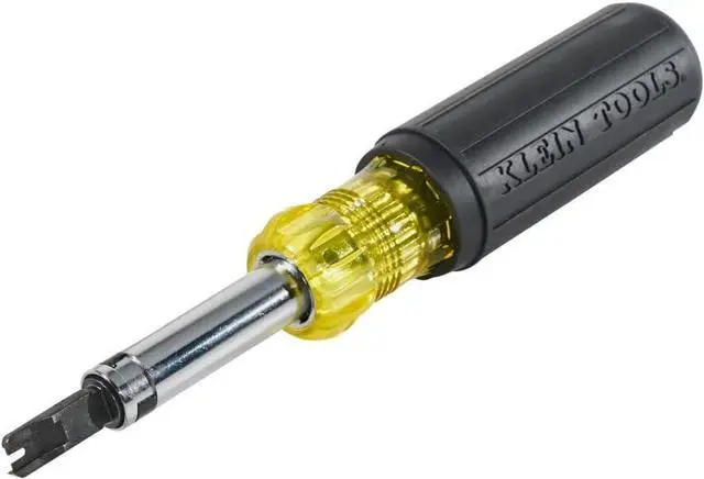 Alt view image 2 of 2 - Klein Tools VDV001-081 Multi-Bit Screwdriver, Punchdown Screwdriver Bayoneted-Style Multi-Tool with Heavy-Duty Blade Barrel for Bit Storage