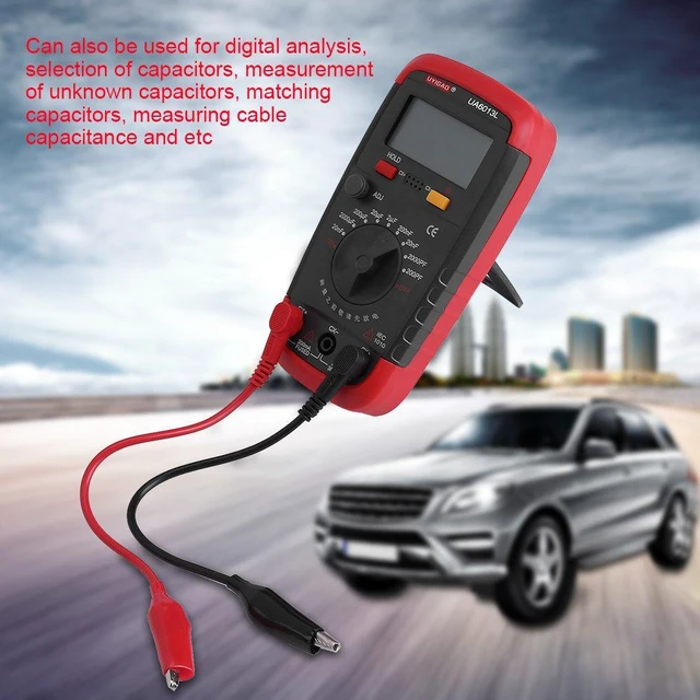Alt view image 6 of 7 - Digital Battery Powered Capacitan Capacitor Meter Tester 6013L Backlight LCD Display (Red)