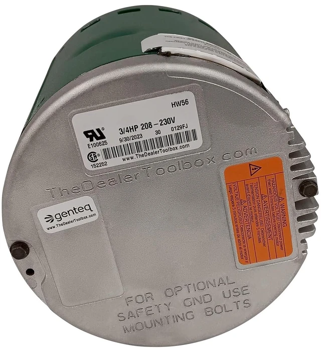 Alt view image 4 of 5 - Electric Motor, ECM, Open Air-Over, 3/4 HP
