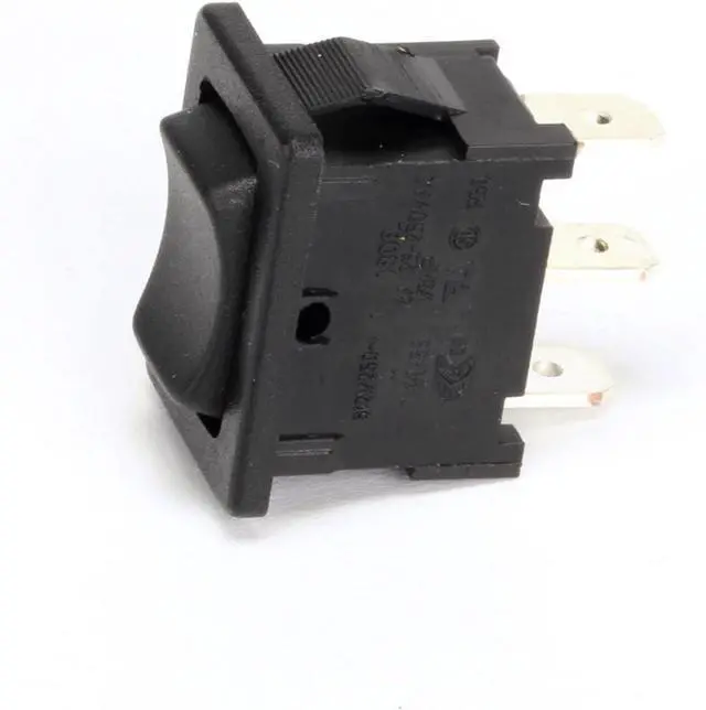 Main image of Manitowoc Ice Toggle Switch, ON-OFF Operation, Push On Terminal, Metal, Panel Mount