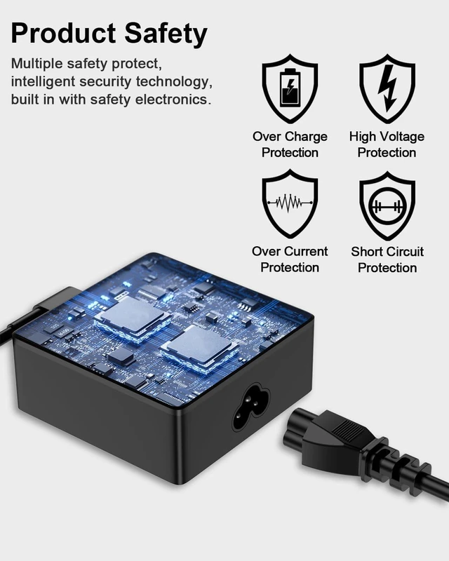 Alt view image 6 of 7 - 100W USB C Charger PD Fast Charging Compatible with Asus ROG Ally, ZenBook,Strix,HP ThinkPad MacBook Acer Computer Google MSI LG Samsung Type C Cord Power Supply