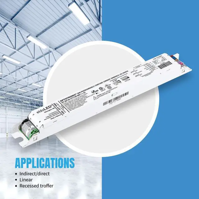 Alt view image 7 of 7 - *2743WG OPTOTRONIC 30W Constant Current 0-10V Dimmable LED Driver, Programmable Linear OTi 30/120-277/1A0 DIM-1 L G2 (57433)