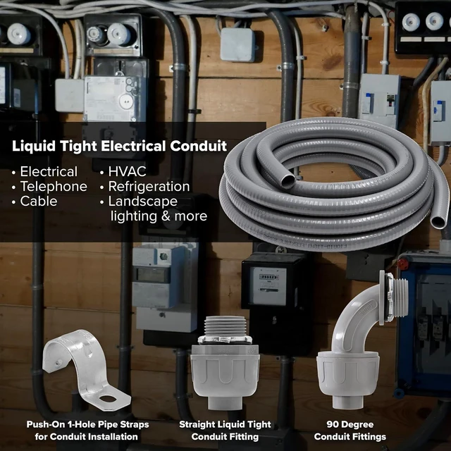 Alt view image 4 of 7 - Maxxima 3/4 in. x 25 ft. Flexible PVC Non Metallic Liquid Tight Electrical Conduit 25 Foot Roll
