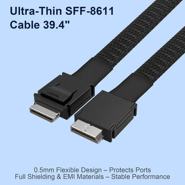 Alt view image 7 of 7 - PCIe 4.0 x4 64Gbps eGPU Dock with 39 in SFF-8611 OCuLink Cable, egpu External Graphics Card, OCuLink SFF-8612 8311 to PCIe x16 External GPU Dock for Laptop & Mini PC