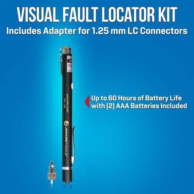 Alt view image 2 of 7 - Jonard Tools VFL-150 Visual Fault Locator with Included FC to LC Adapter
