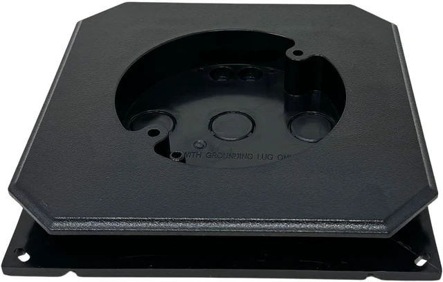 Alt view image 2 of 7 - iMBAPrice IMBA-8141F-BK5 Black Non- Metallic Siding Mounting Block with Built-in Electrical Box for All Siding Types, 5-Pack