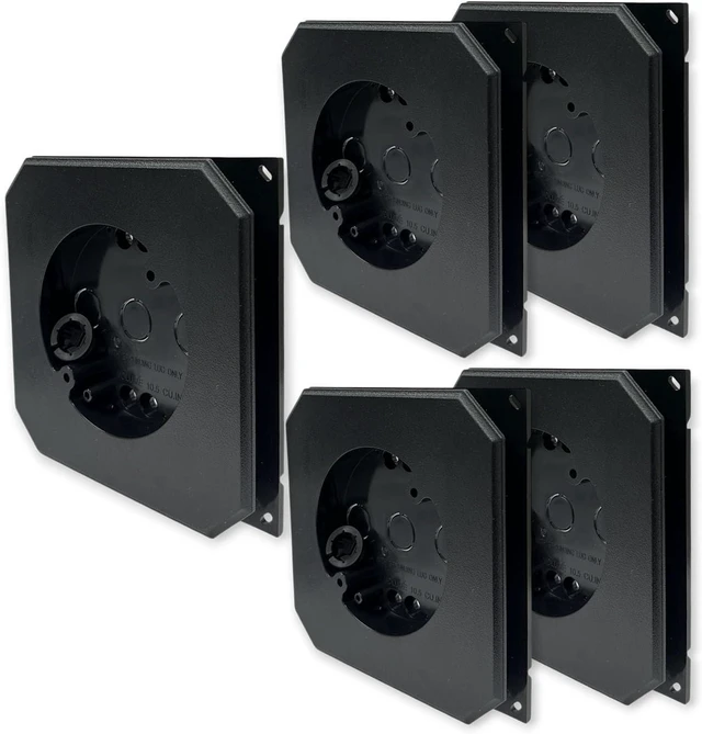 Main image of iMBAPrice IMBA-8141F-BK5 Black Non- Metallic Siding Mounting Block with Built-in Electrical Box for All Siding Types, 5-Pack