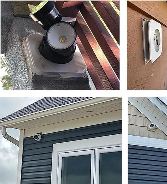 Alt view image 7 of 7 - iMBAPrice IMBA-8141F-BK5 Black Non- Metallic Siding Mounting Block with Built-in Electrical Box for All Siding Types, 5-Pack