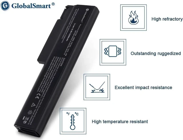 Alt view image 5 of 7 - GlobalSmart High Performance Notebook/Laptop Battery HSTNN-UB68/ HSTNN-XB85/ KU531AA/ HSTNN-IB69 for HP Black ProBook 6550 10.8V 5200mAh 6cell