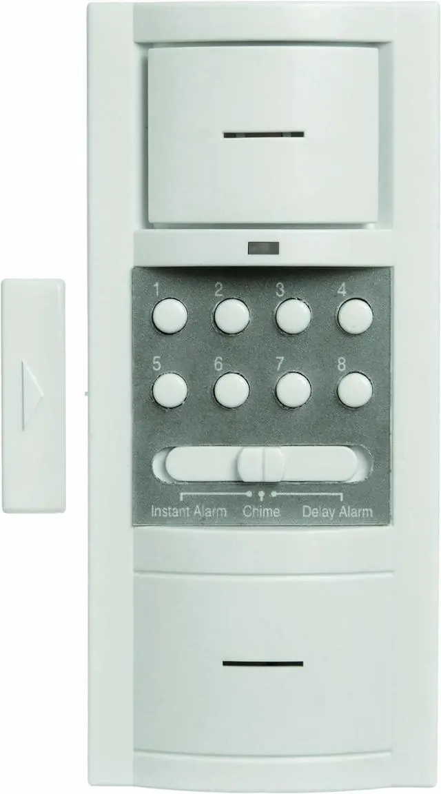 Main image of Xodus Innovations HS4317B Battery Powered Wireless Security Door Alarm with Key Pad and Chime or Alarm Mode, White