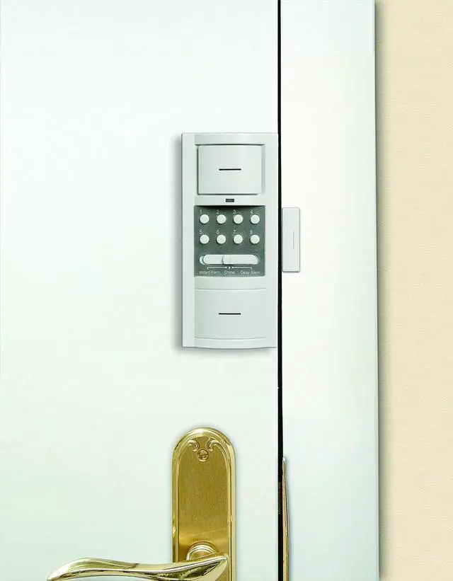 Alt view image 2 of 3 - Xodus Innovations HS4317B Battery Powered Wireless Security Door Alarm with Key Pad and Chime or Alarm Mode, White