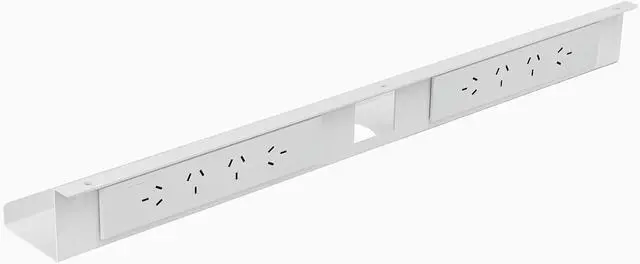Alt view image 2 of 7 - Desky Mini Cable Tray - Under Desk Wire Organizer with Mounting Screws, Compact Metal Cable Management Tray for Office Desks - Black, None