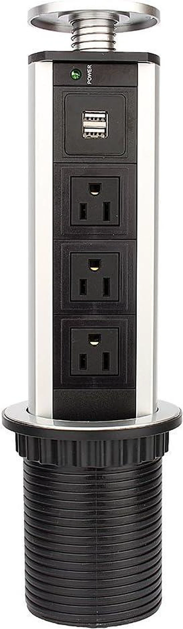 Main image of Yosoo Pop Up Outlet, Aluminium Alloy Shell Tensile Type Pop up Power Desktop Worktop Kitchen Electric Socket for Office Meeting Room Home
