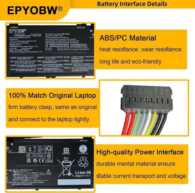 Alt view image 5 of 7 - L22D4PA1 Laptop Battery 71Wh Compatible with Lenovo Yoga 7 14IRL8 14ARP8 16IRL8 16ARP8 / Yoga 7 2-in-1 14IML9 14AHP9 16IML9 16AHP9 Series L22C4PA1 L22M4PA1