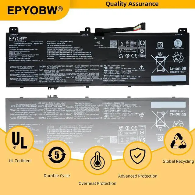 Alt view image 6 of 7 - L22D4PA1 Laptop Battery 71Wh Compatible with Lenovo Yoga 7 14IRL8 14ARP8 16IRL8 16ARP8 / Yoga 7 2-in-1 14IML9 14AHP9 16IML9 16AHP9 Series L22C4PA1 L22M4PA1