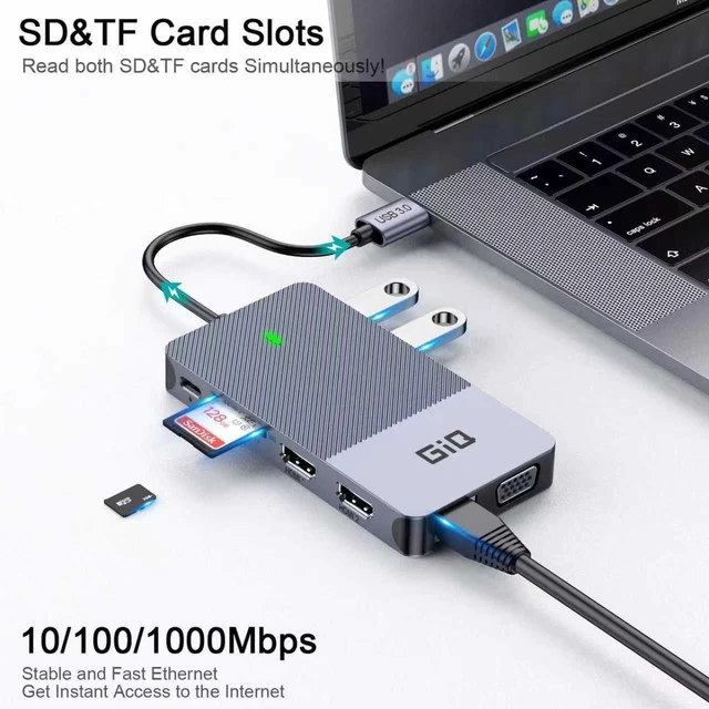 Alt view image 5 of 7 - USB 3.0 Docking Station Dual Monitor,2*HDMI HUB Displaylink Dock for Laptop