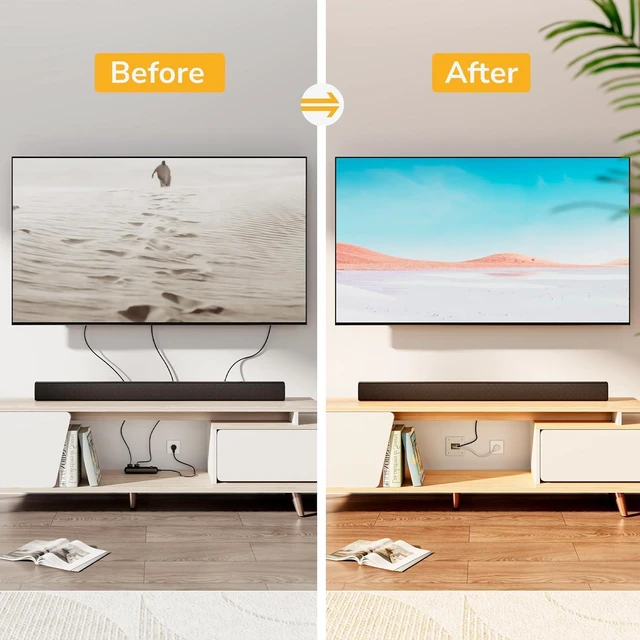 Alt view image 2 of 7 - Mount-It! in-Wall TV Cable Management Kit with Recessed Power Dual Outlet, USB-A and USB-C Ports, 9ft Cord, and Hand Saw Easy, Safe Cable Management for Organized TV and Home Theater Setups