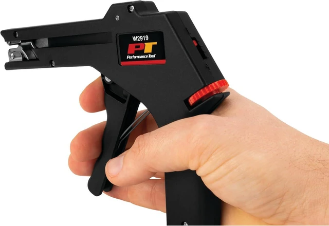 Alt view image 2 of 4 - PERFORMANCE TOOL W2919 Wilmar Adjustable Cable Tie Gun Black