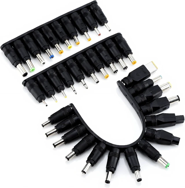 Main image of Wendry Laptop DC Power Adapter, 34/44 PCS All-in-1 Laptop DC Plug Universal 5.5 * 2.1mm Jack Laptop Power Supply DC Plug for Suitable for Maintenance Personnel to Repair Laptop Power Supply(44in1)