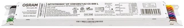 Alt view image 3 of 7 - Osram 57438 Optotronic 55W 120/277V AC 50/60Hz Constant Current Dimmable LED Driver OT 55W/UNV/1A2 CS DIM L