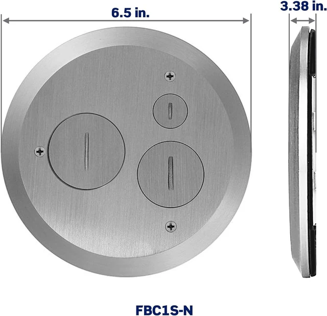 Alt view image 3 of 4 - Leviton FBC1S-N Floor Box Accessory Nickel