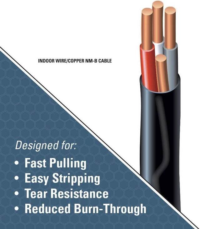 Alt view image 3 of 7 - Romex 63949232 50 ft. 8/3 Black Stranded CU SIMpull NM-B Wire