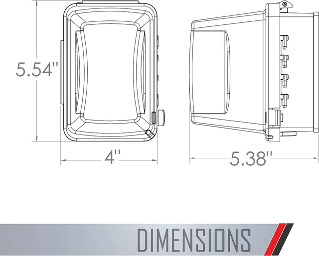 Alt view image 3 of 7 - Taymac MM710G Jumbo 4-3/4-Inch Depth Weatherproof in-Use Plastic Cover 16 Configurations Vertical/Horizontal One Gang, Grey