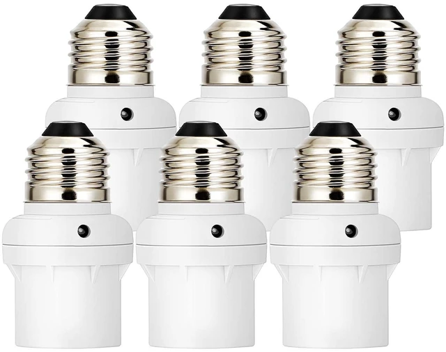 Main image of DEWENWILS Light Sensor Socket, Dusk to Dawn Sensor Socket, Light Bulb Socket for Light Fixtures, Compatible with Incandescent/CFL/LED/Halogen Bulbs, 6 Pack