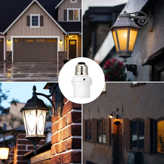 Alt view image 7 of 7 - DEWENWILS Light Sensor Socket, Dusk to Dawn Sensor Socket, Light Bulb Socket for Light Fixtures, Compatible with Incandescent/CFL/LED/Halogen Bulbs, 6 Pack