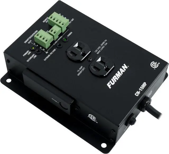 Alt view image 3 of 7 - Furman Sound BlueBOLT CN-15MP 15A MiniPort Remote Duplex Smart Outlet