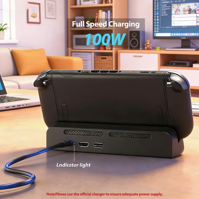 Alt view image 3 of 6 - TV Dock Station for Nintendo Switch 2,Switch 2 Dock Replacement with 4K@120Hz HDMI Output USB Port Type C Port for Nintendo Switch 2Not Support Switch 1