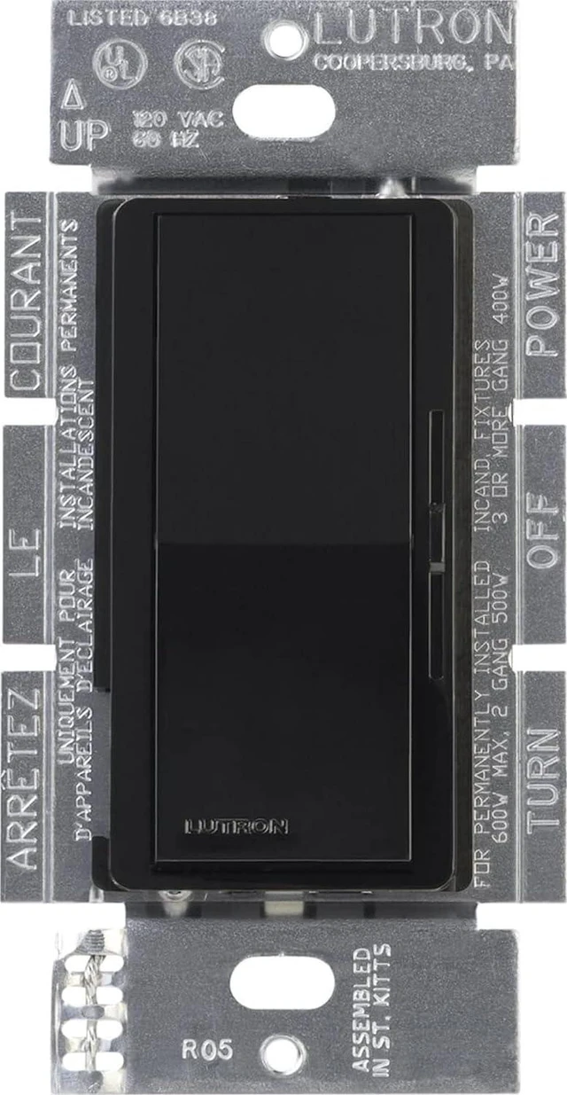 Main image of Lutron DVLV-600P-BL Diva Magnetic Low-Voltage Dimmer, Black