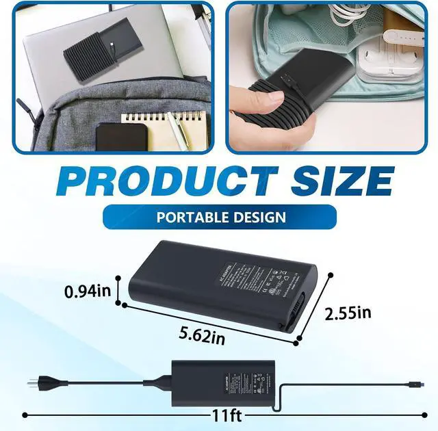Alt view image 4 of 6 - Compatible with Dell 130W USB C Laptop Charger-XPS 15 17/Precision/Latitude