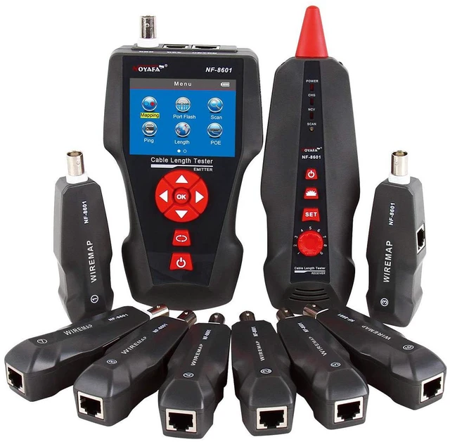 Main image of Noyafa NF-8601W-A Multi-Functional Network Cable Tester for RJ45, RJ11, BNC, PING/POE 8 Identifier
