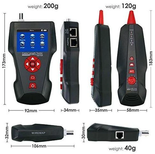 Alt view image 3 of 6 - Noyafa NF-8601W-A Multi-Functional Network Cable Tester for RJ45, RJ11, BNC, PING/POE 8 Identifier