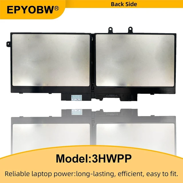 Alt view image 6 of 6 - 3HWPP Laptop Battery 68Wh 03HWPP 10X1J N2NLL 1VY7F 3YNXM | Compatible with Dell Latitude 5401 E5401 5501 / Precision 3541 3551 / Inspiron 7500 2-in-1 Black Edition Series 451-BCMN