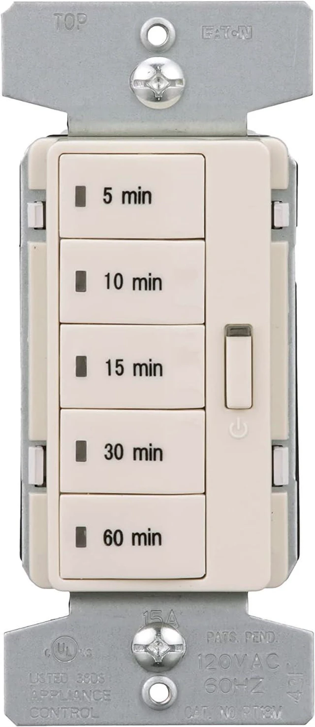 Main image of Cooper Wiring Devices PT18MLA ACCELL 5-Button Preset Minute Timer, Light Almond