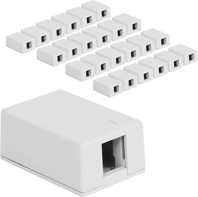 Main image of ICC Surface Mount Box with 1 Port, White, 25-Pack