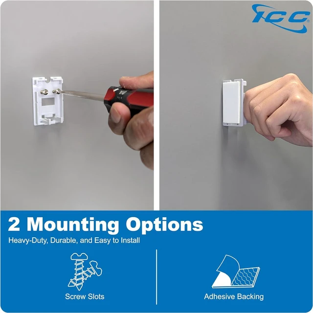 Alt view image 3 of 7 - ICC Surface Mount Box with 1 Port, White, 25-Pack