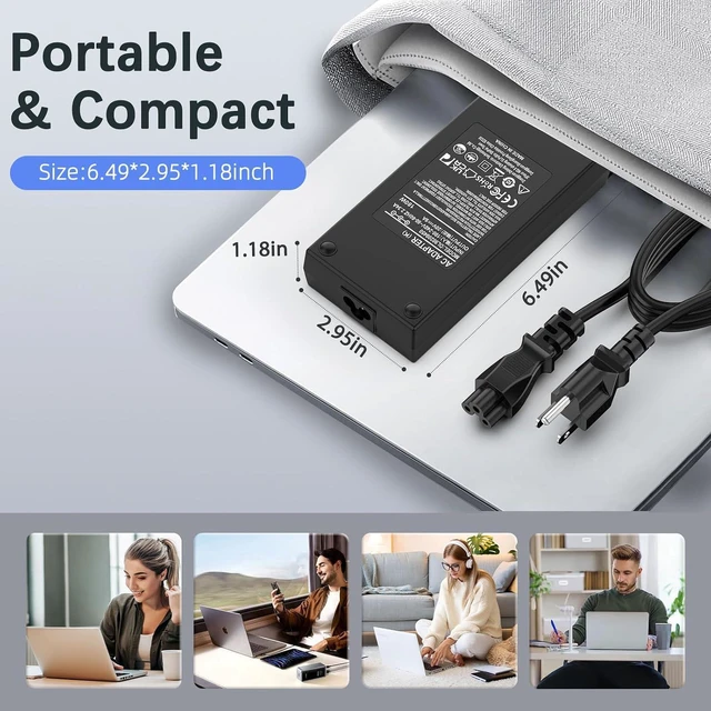 Alt view image 6 of 7 - 180W Laptop Charger Compatible with Asus FX505 FX506 FX505D FX505G FX506L, TUF Gaming F15 FX505DD FX505DT FX505DU FX505DY FX505GT FX505GD FX505GE FX506LI AC Adapter Power Supply Cord