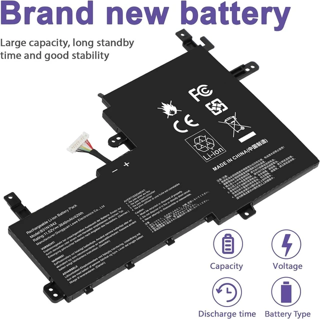 Alt view image 2 of 7 - TREE.NB B31N1842 Battery for ASUS VivoBook S15 X513EA X513EP X513EQ X513IA X531F X531FA K531 K531F K513EA K513EQ F513EA F513EP S513EA S513EP S513EQ K531FA X531FL S531F 0B200-03440000