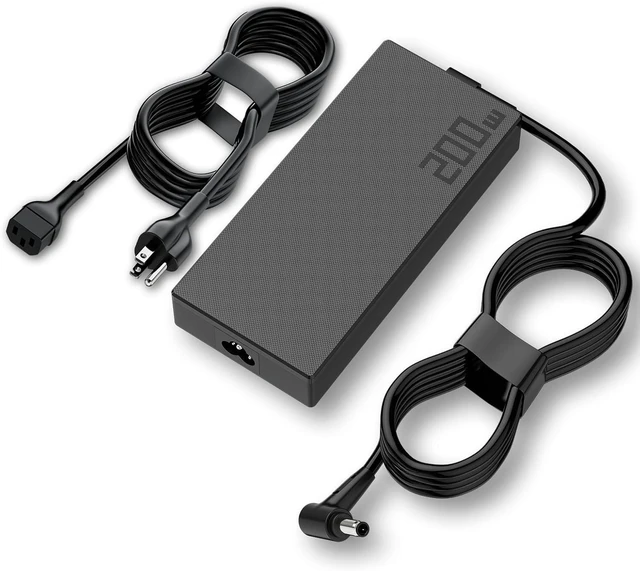 Alt view image 2 of 7 - 200W Laptop Charger Compatible with ASUS ROG Strix G15 G513 G17 G713 G733 Hero III G731GW G731GV Zephyrus G15 GA503 Gaming Zenbook Pro ADP-200JB D Power Adapter