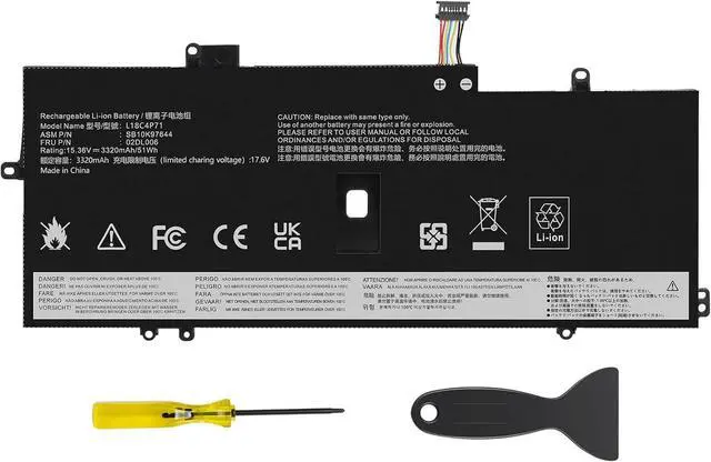 Main image of Futurebatt L18C4P71 L18M4P72 02DL006 Battery Replacement for Lenovo Thinkpad X1 Carbon 7th/8th Gen,ThinkPad X1 Yoga 4th/5th Gen Series 02DL004 02DL005 L18L4P71 SB10K97644 SB10K97642 SB10K97643