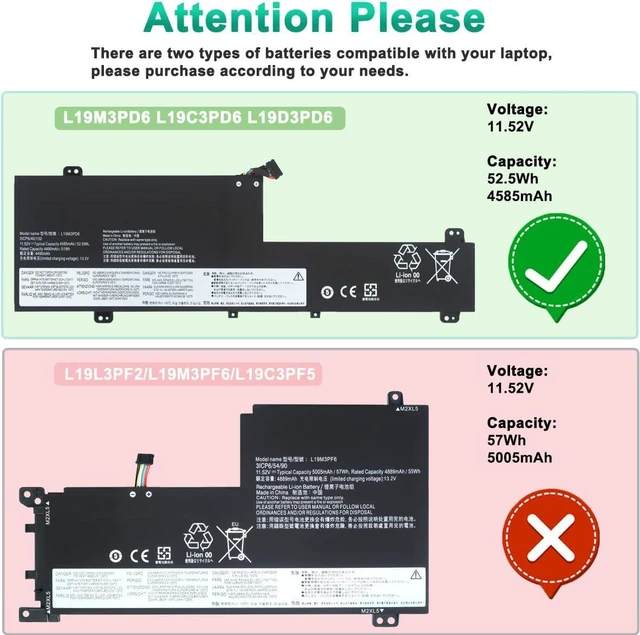Alt view image 2 of 7 - L19M3PD6 Laptop Battery Compatible with Lenovo IdeaPad Flex 5-14IIL05 5-14ITL05 5-14ARE05 5-14ALC05 5-15IIL05 5-15ALC05 Series L19L3PD6 L19C3PD6 L19D3PD6