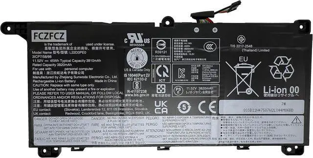 Main image of L22D3PE0 Battery 45Wh Replacement for Lenovo ThinkBook 14 G6 IRL ABP G7 ARP IML G8 IRL IAL 16 G6 ABP IRL G7 ARP IML G8 IAL IRL / K14 G2 IRU K14 G3 IMU Series 5B11L67327 L22L3PE0 L22B3PE0 11.55V