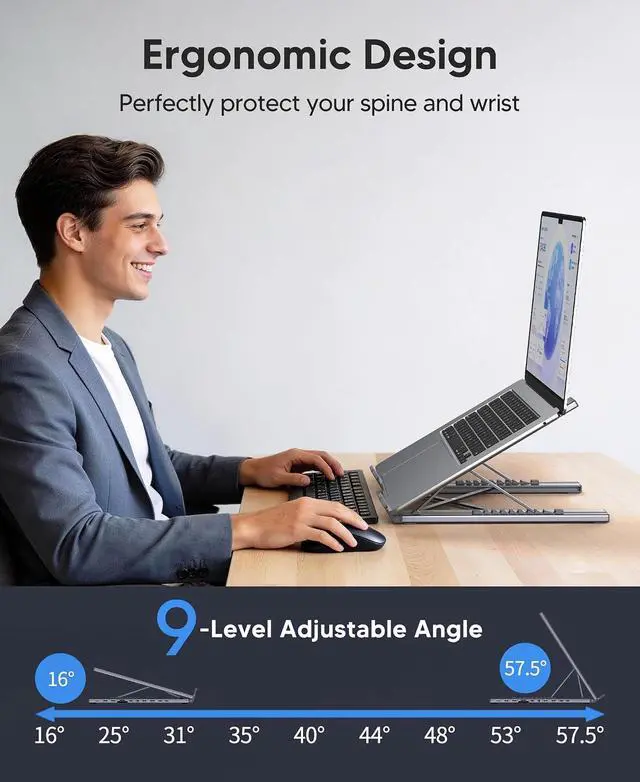 Alt view image 7 of 7 - Laptop Docking Station Stand, Dock Tablet Stand, 11 in 1 USB C Hub with 4K@60Hz HDMI,2 USB3.0,2 USB2.0,PD 100W,USB C 3.0+SD/TF+Audio Universal Dock Station for MacBook Pro/Air/Dell/HP/Surface/Lenovo