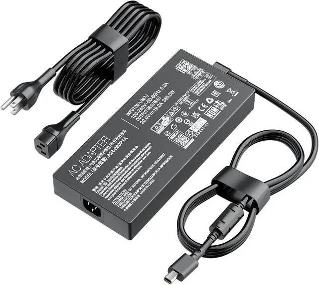 Alt view image 2 of 7 - 380W 280W 20V 19A Laptop Charger ADP-380AB B Compatible with Asus ROG Strix G16 G615 G615LW G18 G815 G815L G815LW ROG Scar 16 18 G835 TUF A16 F16 RTX 5080 ProArt PX13 P16 A24-380P1A AC Adapter Power