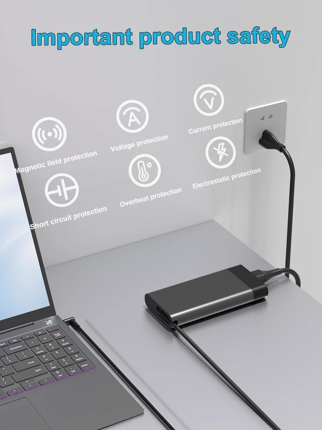 Alt view image 7 of 7 - 150W Smart Blue Tip Charger Compatible with a Wide Range HP Laptop