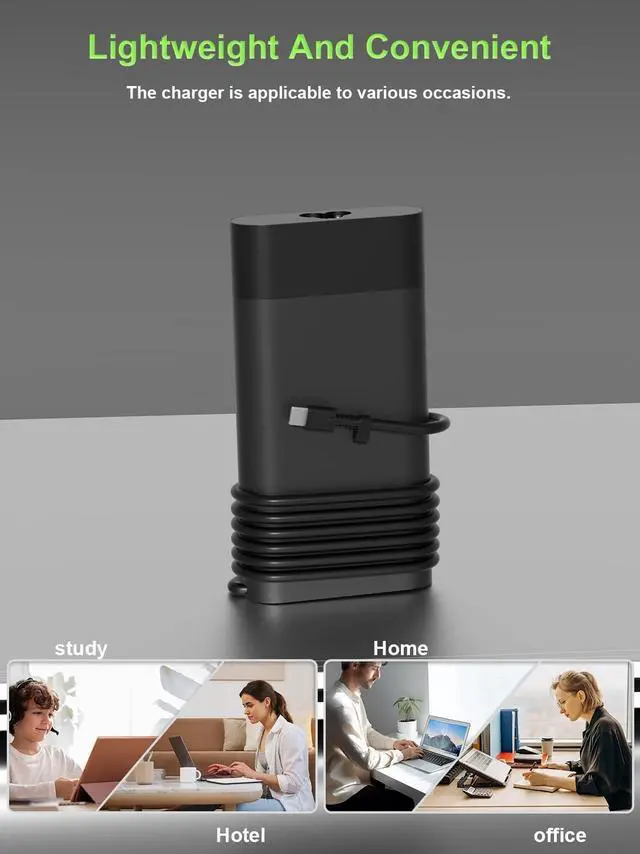 Alt view image 7 of 7 - Slim 140W USB-C Laptop Charger Compatible with HP OMEN Transcend 14t-fb 14-fb1047nr 14-fb0097nr ZBook 8/Ultra, Spectre x360 2-in-1 16t-aa 16-aa0xxx Spectre Foldable 17 Power Adapter
